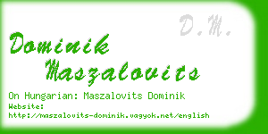 dominik maszalovits business card